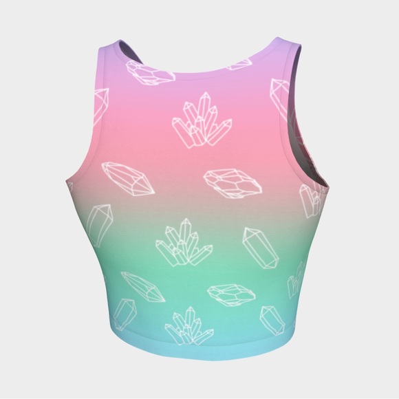 Ombré crystal 2 piece rave outfit - Picture 2 of 5